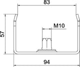 OBO Mittenabhängung für Kabelrinne B100mm St ahl bandverzinkt  – 6358705