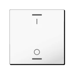 MDT Wippe für KNX Taster Light 55 1-fach, Reinweiß glänzend, Schalten  – BE-TAL55W102.B1