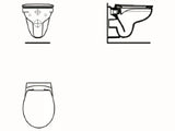IDEAL-STANDARD Id.St.Wand-T-WC-Kombipaket Eurovit, randlos,m.Softclosing,355x520x350mm,Weiß  – K881201