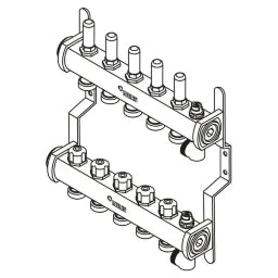 REHAU REHAU Heizkreisverteiler HKV-D Edelstahl 4 Kreise  – 13801401200