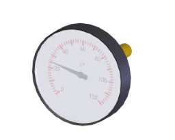 MEIBES Meibes Thermometer zentrisch, rot NG 63, 0-120 Grad C  – ME-58071.504
