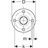 GEBERIT GE Mapress C-Stahl Flansch PN10/16 Einschubende d76,1mm verzinkt   – 23789