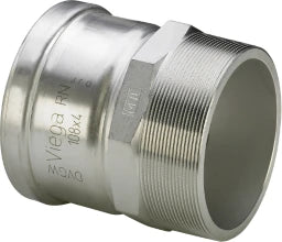 VIEGA Viega Sanpress Inox XL Übergangsstück 2311XL d 76,1 mm x AG 2 1/2" Edelstahl   – 482 923