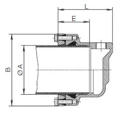 HAWLE Hawle Endkappe System 2000 PE/PVC DN100 Rohr ø 110, m. IG radial 2"  – 5007968