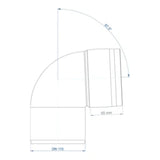 POLOPLAST PO Bogen POLO-KAL XS DN 110/87Grad  – 102144