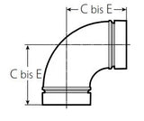 VICTAULIC Typ E490 Bogen 90° langer Radius ST100 168,3mm 304L 2mmWandstärke  – FE4900060ZZXG4A