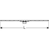 GEBERIT GE Duschrinne CleanLine80, 30-90cm Schwarz Chrom gebürstet 154440   – 154.440.QC.1