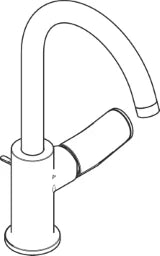 HANSGROHE HG Einhebel-Waschtischmischer Rebris S 210 Schwenkauslauf m.Zugstange chrom  – 72536000