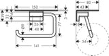 HANSGROHE HG AddStoris Papierrollenhalter mit Ablage BBC  – 41772340
