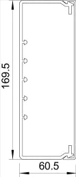 OBO Wand- und Deckenkanal mit Bodenlochung 6 0x170x2000 Polyvinylchlorid reinweiß RAL  – 6191258