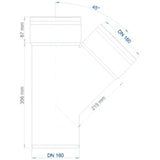 POLOPLAST PO Abzweig POLO-KAL 3S DN 160/160/45Grad  – 102615