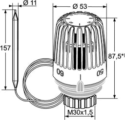 HEIMEIER Heimeier Thermostatkopf - K ohne Zubehör  – 6602-00.500