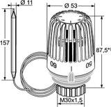 HEIMEIER Heimeier Thermostatkopf - K ohne Zubehör  – 6602-00.500