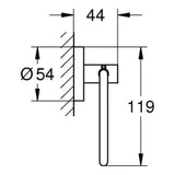 GROHE Grohe WC-Papierhalter Essentials 40689 ohne Deckel Metall chrom   – 40 689 001