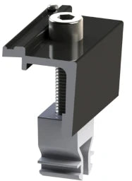 ALUMERO Alumero Abschlussklemme Click mit Pin höhenverstellbar 30-42 schwarz  – 24689