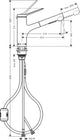 HANSGROHE HG Spültischmischer 150 Zesis M33 Ausziehbrause 2jet chrom  – 74800000