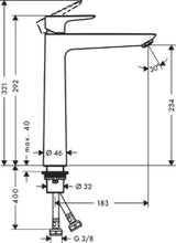HANSGROHE HG Talis E Waschtischmischer ohne Ablaufgarnitur, chrom  – 71717000
