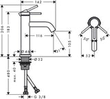 HANSGROHE HG Tecturis S WTM 110 ohne Ablaufgarnitur chrom  – 73311000