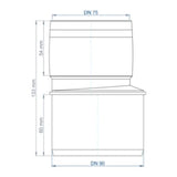 POLOPLAST PO Übergangsrohr POLO-KAL XS DN 90/75  – 102886