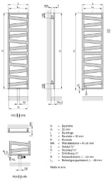 ZEHNDER Zehnder Passion Koll.1 Design Heizkörper Elektrobetrieb 750W,168,6x60cm, RAL 9016   – ZRIZ1760B100010