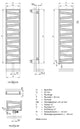 ZEHNDER Zehnder Passion Koll.1 Design Heizkörper Elektrobetrieb 750W,168,6x60cm, RAL 9016   – ZRIZ1760B100010