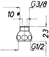 SCHMIEDL GS Reduktionsnippel 3/8" AG x 1/2" IG   – GS1659