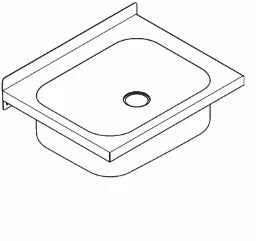 KWC AUSTRIA KWC Sirius Ausgussbecken 500x210x400 ohne Klapprost, mit Siebventil 6/4"   – 2000090080