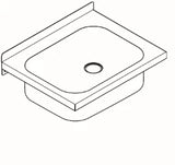 KWC AUSTRIA KWC Sirius Ausgussbecken 500x210x400 ohne Klapprost, mit Siebventil 6/4"   – 2000090080