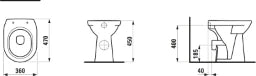 LAUFEN Laufen Pro Stand-WC Tiefspüler Sitzhöhe inkl. Sitz 48 cm, 6-Liter, weiß   – H8259550000001