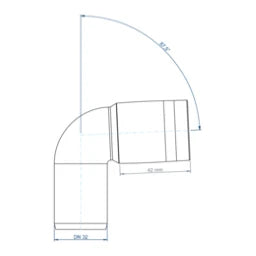POLOPLAST PO Bogen POLO-KAL XS DN 32/87Grad  – 102104