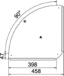 OBO Deckel für 90°-Bogen B400mm Stahl bandve rzinkt  – 6036908