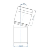 POLOPLAST PO Bogen POLO-KAL XS DN 40/15Grad  – 102110