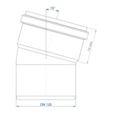 POLOPLAST PO Bogen POLO-KAL NG DN 125/15Grad   – 02150