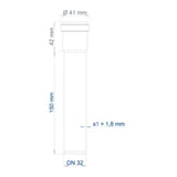 POLOPLAST PO Steckmuffenrohr POLO-KAL NG DN 32/150   – 02000