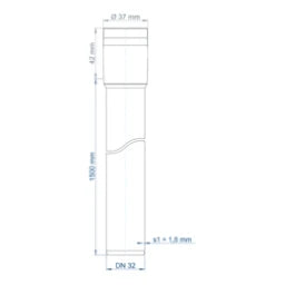 POLOPLAST PO Steckmuffenrohr POLO-KAL XS DN 32/1500  – 102004