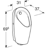 GEBERIT GE Urinal Preda mit integrierter Steuerung, Netz  – 116.072.00.1