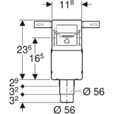 GEBERIT GE Wandeinbaukasten fuer WT-Siphon   – 151.125.00.1