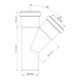 POLOPLAST PO Abzweig POLO-KAL NG DN 50/50/45Grad   – 02215