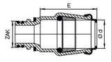 HAWLE ZAK 34 ISO-Steckfitting Fig.6160 f.PE-Rohr 32 mm   – 5005868