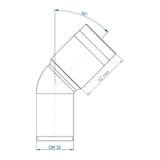 POLOPLAST PO Bogen POLO-KAL XS DN 32/45Grad  – 102102