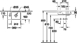 VILLEROY&BOCH V&B Passion Kollektion 1 Handwaschbecken Be. re, 36x22 cm, Weiß Alpin   – 43003R01
