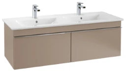VILLEROY&BOCH V&B Venticello Doppel-Möbel-WT 130x50cm 3-LArm mittl HL dg Ül Eckig weiß  – 4111DL01