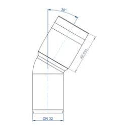 POLOPLAST PO Bogen POLO-KAL XS DN 32/30Grad  – 102101