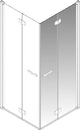 PALME Palme Top Drive R Falt-Eckhälfte 2-tlg 785x2000mm ESG klar Alusilber links  – TOEF280A/H1/20