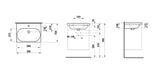 LAUFEN Laufen Lua Waschtisch unt.bauf. 81008.3 600x460 1HL mÜL weiß  – H8100830001041