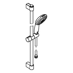 GROHE Grohe Tempesta 110 Brausestangenset 600mm 2 Strahlarten chrom  – 27 598 003