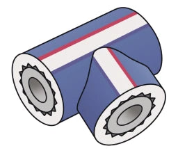 KE KELIT KE36-LX4 KE PP-RCT LX T-St. 25/20/20 im Durchgang red. Isolierst. 4mm   – 2580041