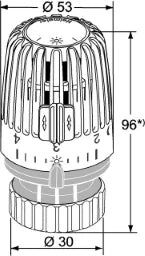 HEIMEIER Heimeier Thermostatkopf - K m.Direktanschl., für Vaillant  – 9712-00.500