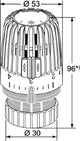HEIMEIER Heimeier Thermostatkopf - K m.Direktanschl., für Vaillant  – 9712-00.500