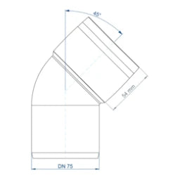POLOPLAST PO Bogen POLO-KAL XS DN 75/45Grad  – 102132